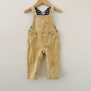 Steiff Corduroy Tan Overalls Teddy Patch